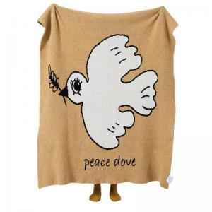 Cartoon Dove Bedding Blanket Soft Camping Throw