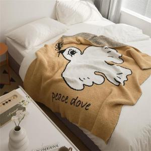 Cartoon Dove Bedding Blanket Soft Camping Throw