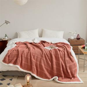 Cable Knit Cotton Winter Throw Warm Fluffy Blankets