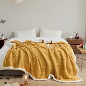 Cable Knit Cotton Winter Throw Warm Fluffy Blankets