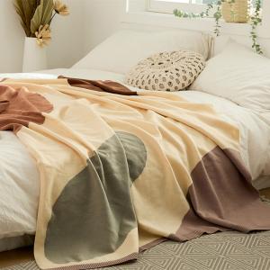 Multi-Colored Soft Blanket Autumn Office Cozy Blanket