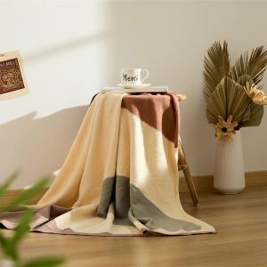 Multi-Colored Soft Blanket Autumn Office Cozy Blanket