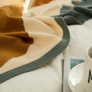 Multi-Colored Soft Blanket Autumn Office Cozy Blanket