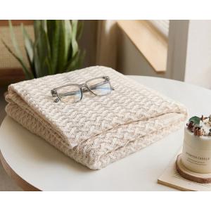 Simple Design Bamboo Fiber Blanket  Plain Knit Throw