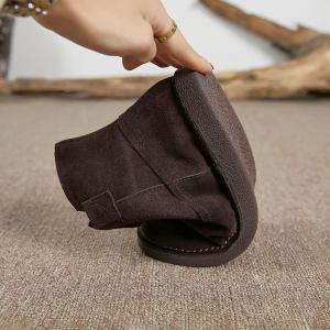 Side Zip Classic Suede Snow Boots Fur Lined Flat Ankle Boots
