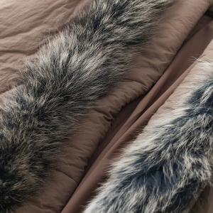 Fur Collar Plus Size Puffer Coat Midi Cocoon Quilted Coat