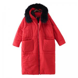 Straight Pockets Fur Hooded Bubble Coat Quilted Classic Puffer Coat