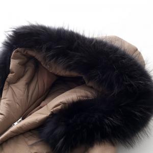 Straight Pockets Fur Hooded Bubble Coat Quilted Classic Puffer Coat