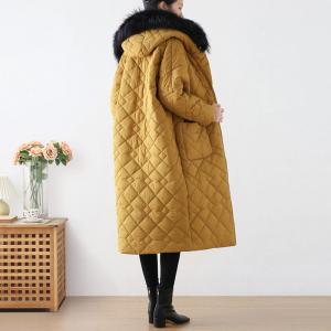 Front Zip Hooded Bubble Coat Plus Size Quilted Puffer