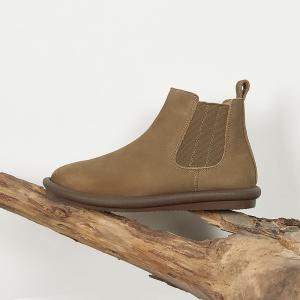 Winter Fashion Leather Chelsea Boots Warm Slip-On Footwear