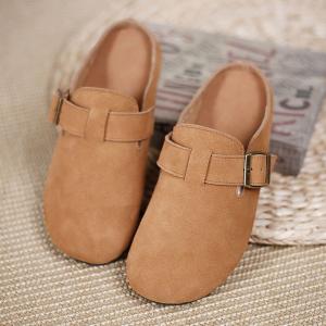 Spring Style Suede Flats Leather Slip-On Slippers