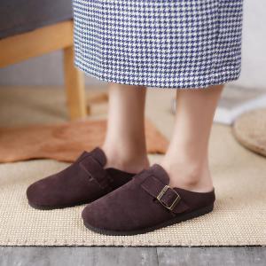 Spring Style Suede Flats Leather Slip-On Slippers