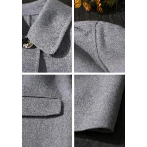 Double-Faced Woolen Gray Coat Handmade Short Coat