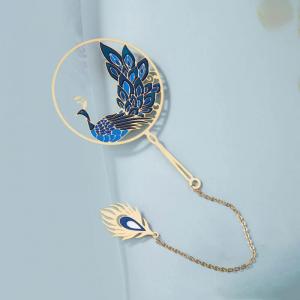 Chinese Traditional Metallic Peacock Bookmark Sets