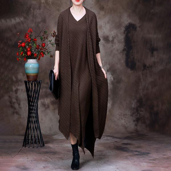 Asymmetrical Designer Cardigan Wool Blend Elegant Coat