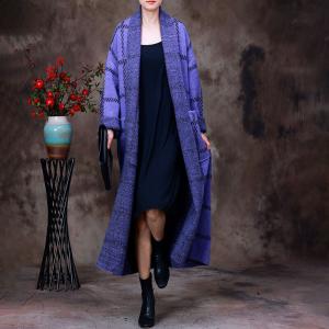 Big Gingham Knit Cardigan Plus Size Ladies Tartan Coat