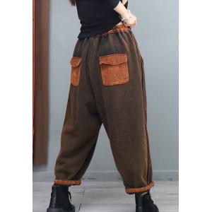Casual Style Fleeced Sweat Pants Womens Cotton Pants