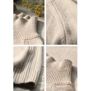 High Collar Pastel Sweater Wool Blend Oversized Sweater