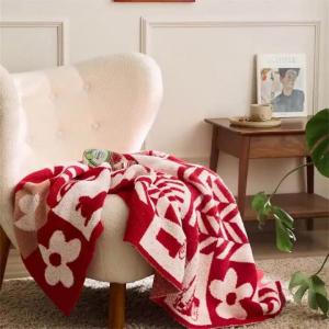 Rabbit and Flowers Warm Blanket Spring Sofa Throw
