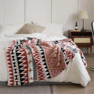 Graphic Printed Fluffy Blanket Modern Bedding Throw