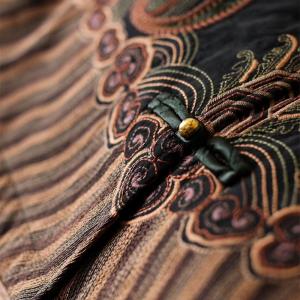 Pankou Quilted Embroidery Coat Ethnic Green Jacket