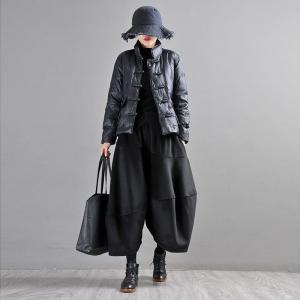 Chinese Pankou Duck Down Coat Vintage Short Embroidery Coat