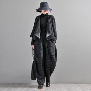 Designer Short Waterfall Jacket Wool Tweed Customized Cardigan
