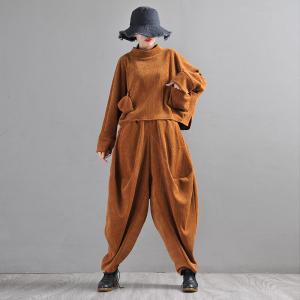 Solid Color Designer Harem Pants Baggy Cotton Fisherman Pants