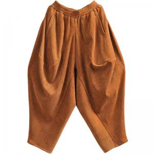 Solid Color Designer Harem Pants Baggy Cotton Fisherman Pants