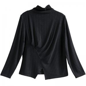 Comfort Jacquard Underscrub Shirts Mock Neck Pleated Tee