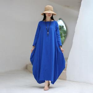 Holiday Style  Linen Plus Size Dress Elegant Maxi Swing Dress