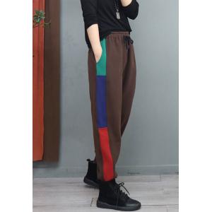 Street Fashion Cotton Tapered Pants Fleeced Sweat Pants