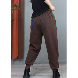 Street Fashion Cotton Tapered Pants Fleeced Sweat Pants