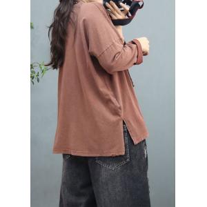 Embroidery Patchwork Oversized Tee Casual Cotton T-shirt