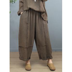 Lazy Style Comfy Fringed T-shirt with Baggy Wide Leg Pants