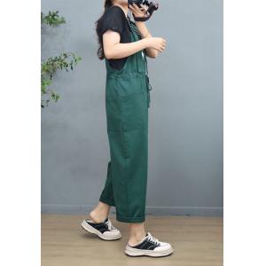 Tied Waist Cotton Overalls Baggy 90s Bib Overalls