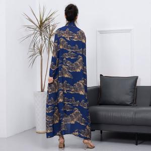 Painted Mountains Chinese Kimono Tassel Traditional Cardigan