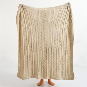 Chunky Cable Knit  Blanket Solid Color Summer Throw