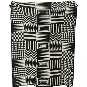 Black and White Geometric Blanket Modern Cotton Blanket