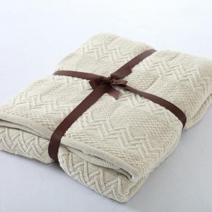 Cotton Chunky Knit Blanket Sherpa Winter Blanket