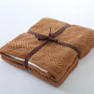 Cotton Chunky Knit Blanket Sherpa Winter Blanket