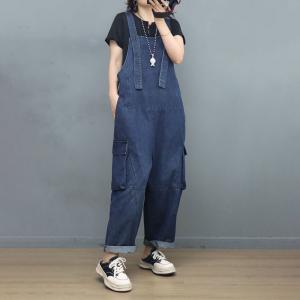 Side Pockets Baggy 90s Overalls Denim Gardening Outfits