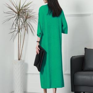 Half Sleeves Jacquard Dress Rose Sheer Shift Dress