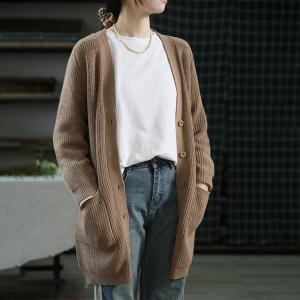 Crew Neck Plain Cotton Sweatshirt Oversized Korean T-shirt