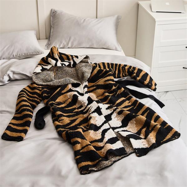 Unisex Leopard Print Bathrobe Home Spa Robe