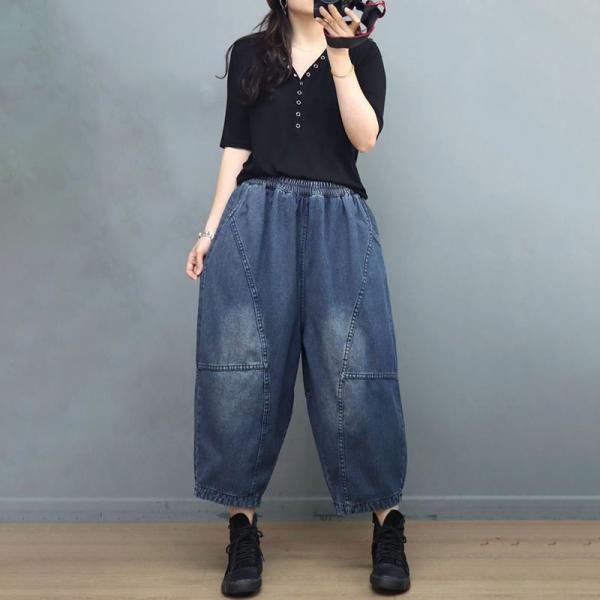 Hip Flap Pockets Baggy Jeans 90s Fashion Ankle Jeans