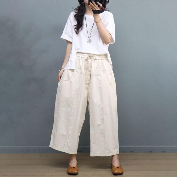 Comfy Cotton Beach Pants Casual Loose Resort Pants