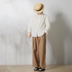 Long Sleeves Polka Dot Shirt Womens Cotton Spring Blouse