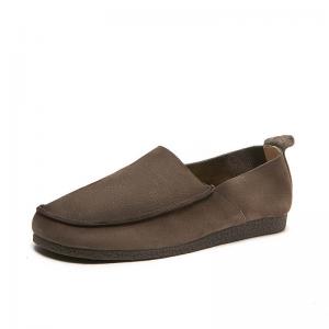 Summer Leather Cozy Travel Flats Slip-On Granny Shoes