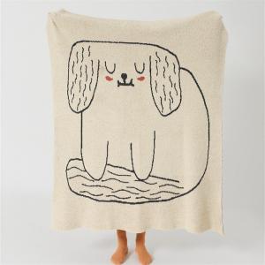 Cartoon Dog Soft Couch Throw Summer Camping Blanket